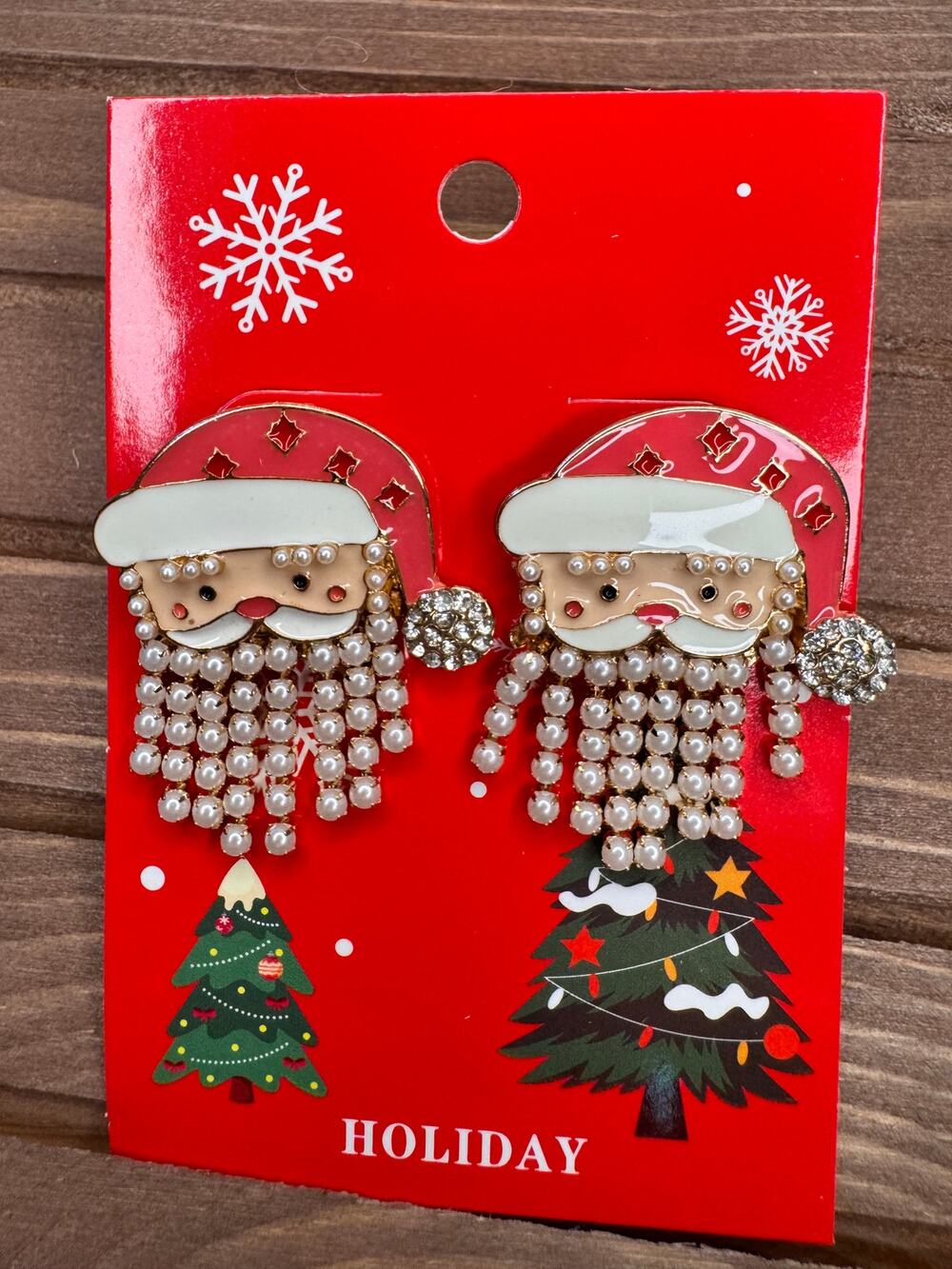Santa Claus Christmas Earrings Christmas Gift Festive Holiday Accessories